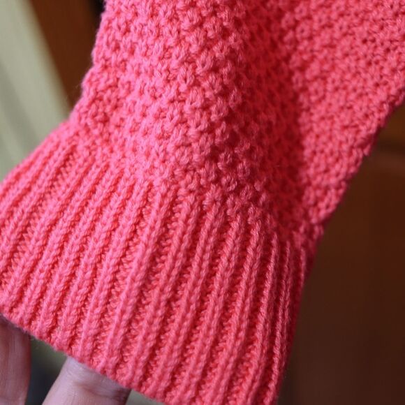 Sonoma Coral Pink Chunky Knit Pullover Sweater Medium - Picture 6 of 10